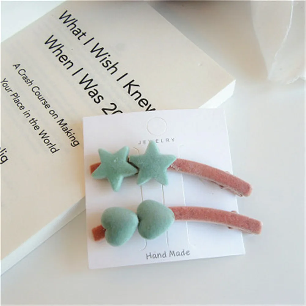 New Korean Temperament Flocking Hairpin Five-pointed Star Love Hairpin Girl Suit Hair Accessories
New Korean Temperament Flocking Hairpin Five-pointed Star Love Hairpin Girl Suit Hair Accessories