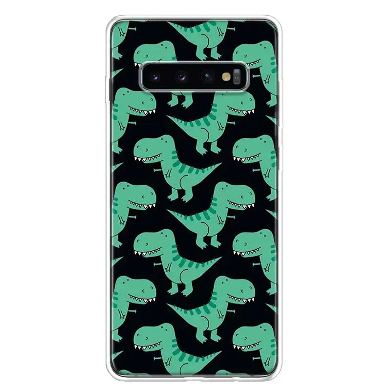 Модный чехол для телефона с милым динозавром Samsung Galaxy S10 S20 FE Ultra Note 10 9 8 S9 S8 Plus Pro Lite S7