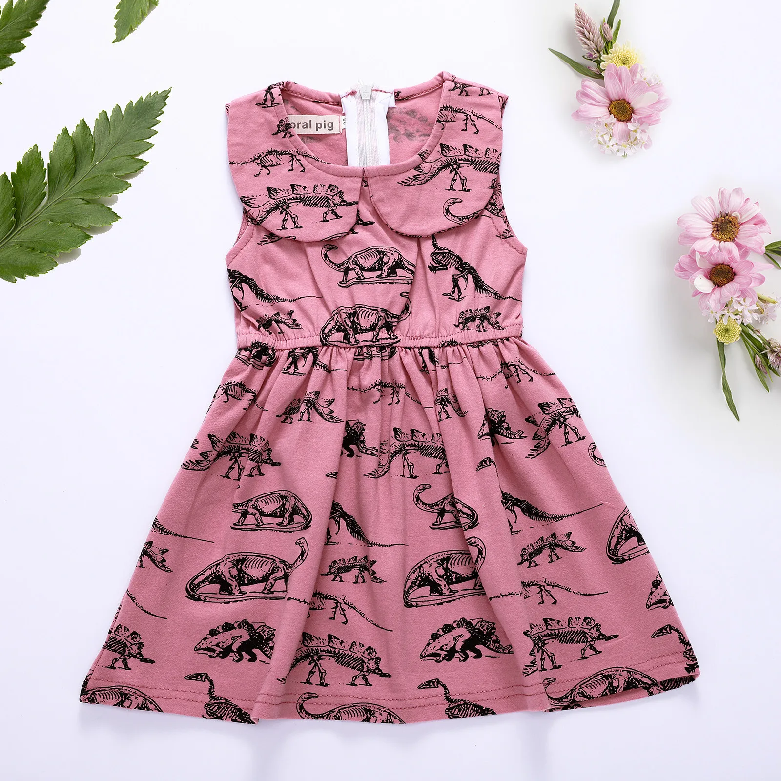 Toddler Kids Baby Summer Dresses For Girls Pink Doll Collar Dinosaur Print Baby Girl Dress одежда для новоѬождëн
Toddler Kids Baby Summer Dresses For Girls Pink Doll Collar Dinosaur Print Baby Girl Dress одежда для новоѬождëн