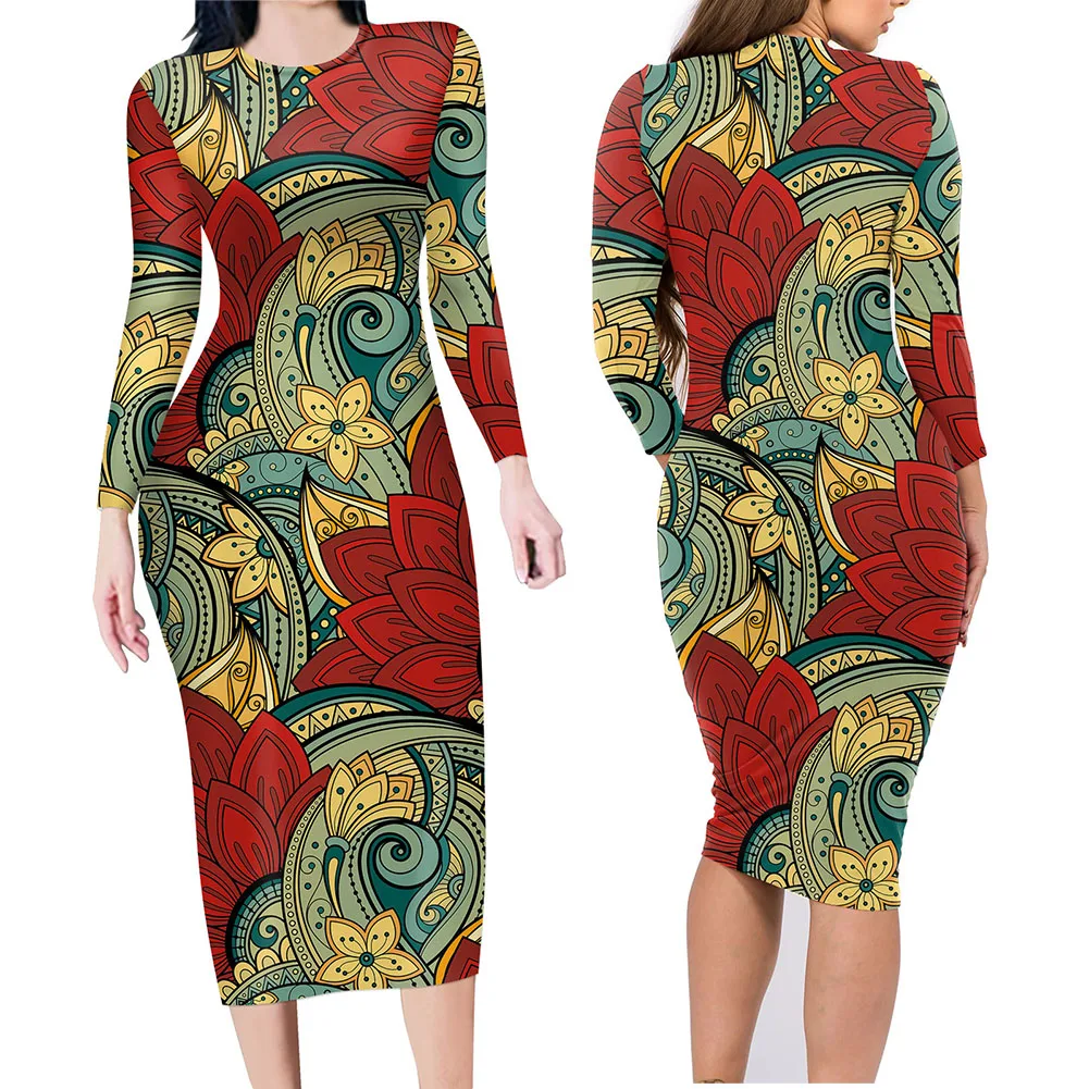 Comfort Bodycon Autumn Dresses for Women Long Sleeve Winter Daily Casual Dresses Stylish Mandala Print Pencil Dress
Comfort Bodycon Autumn Dresses for Women Long Sleeve Winter Daily Casual Dresses Stylish Mandala Print Pencil Dress