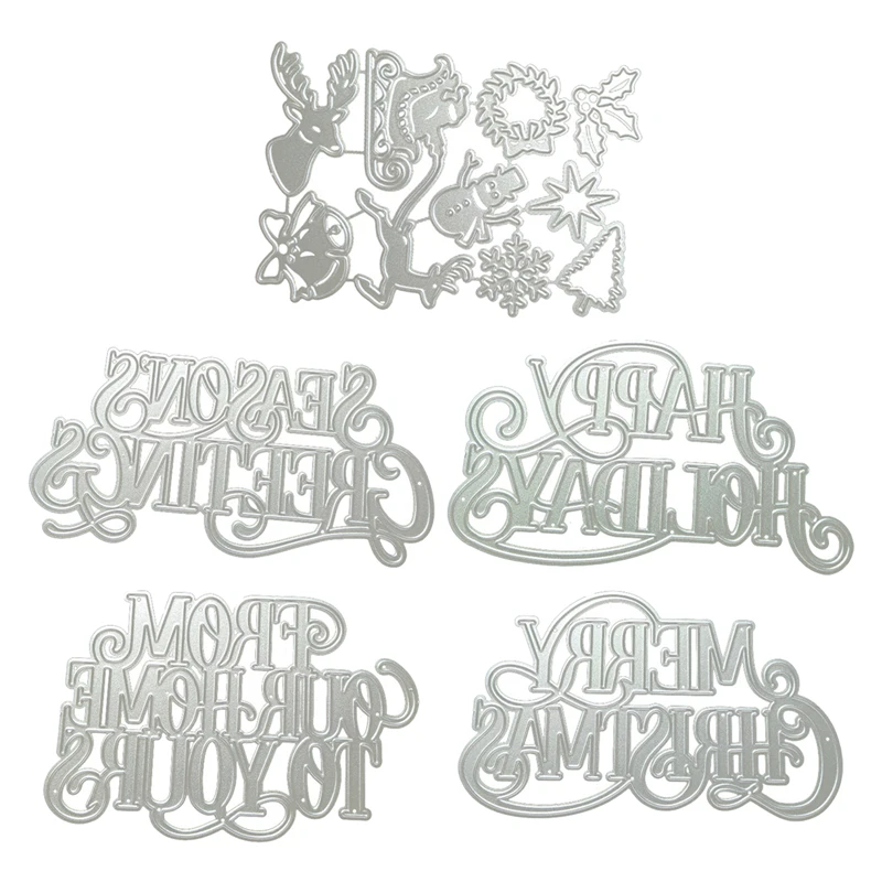 Merry Christmas Englsih Letter Metal Cutting Dies Scrapbooking Album Decoration Embossing Paper Card Making DIY Craft
Merry Christmas Englsih Letter Metal Cutting Dies Scrapbooking Album Decoration Embossing Paper Card Making DIY Craft