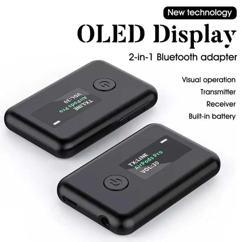Bluetooth-приемник и передатчик 2 в 1, Bluetooth 5,0, OLED-экран, Bluetooth-адаптер, интеллектуальное снижение уровня шума, для телевизора, автомобиля
Bluetooth-приемник и передатчик 2 в 1, Bluetooth 5,0, OLED-экран, Bluetooth-адаптер, интеллектуальное снижение уровня шума, для телевизора, автомобиля