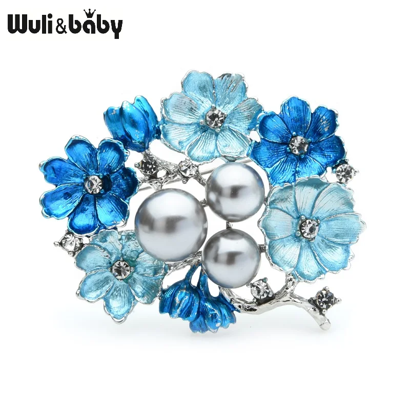 Wuli&baby Big Pearl Blue Enamel Brooches Women Alloy Rhinestone Weddings Banquet Flower Brooch Pins Gifts
Wuli&baby Big Pearl Blue Enamel Brooches Women Alloy Rhinestone Weddings Banquet Flower Brooch Pins Gifts