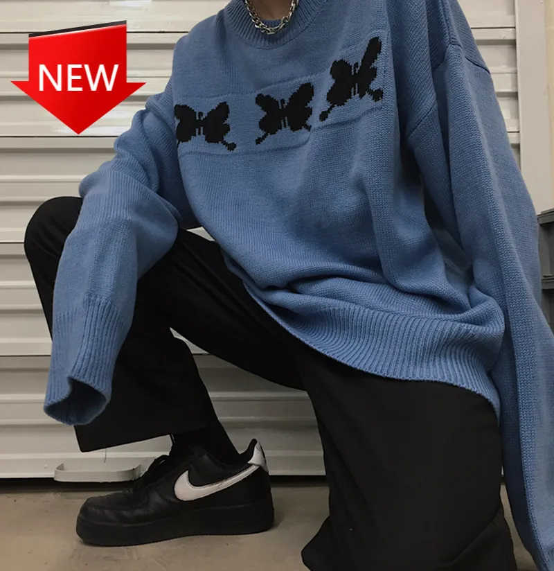 Свитера с вышивкой для пар, Осень-зима, свободные винтажные модные корейские шикарные белые топы, женские пуловеры, трикотажная одежда с син... 
Свитера с вышивкой для пар, Осень-зима, свободные винтажные модные корейские шикарные белые топы, женские пуловеры, трикотажная одежда с син...