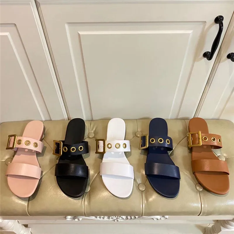 Genuine Leather Slippers Women Shoes Flats Metal Buckle Decor Retro Rome Outdoor Gladiator Summer Beach Slides Luxury Brand 2021
Genuine Leather Slippers Women Shoes Flats Metal Buckle Decor Retro Rome Outdoor Gladiator Summer Beach Slides Luxury Brand 2021