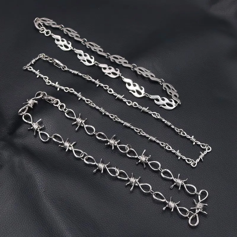 Barbed Wire Thorns Necklace Hip-Hop Rock Style Flame Choker DIY Charm Jewelry Crafts Findings For Man and Woman A2353
Barbed Wire Thorns Necklace Hip-Hop Rock Style Flame Choker DIY Charm Jewelry Crafts Findings For Man and Woman A2353