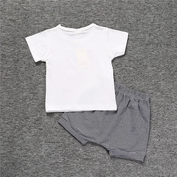 Summer Newborn Outfit For Baby Boys Clothes Casual Letter Cotton Short Sleeve T-shirt+Stripe Shorts Infant Clothing Set BC1555-1
Summer Newborn Outfit For Baby Boys Clothes Casual Letter Cotton Short Sleeve T-shirt+Stripe Shorts Infant Clothing Set BC1555-1