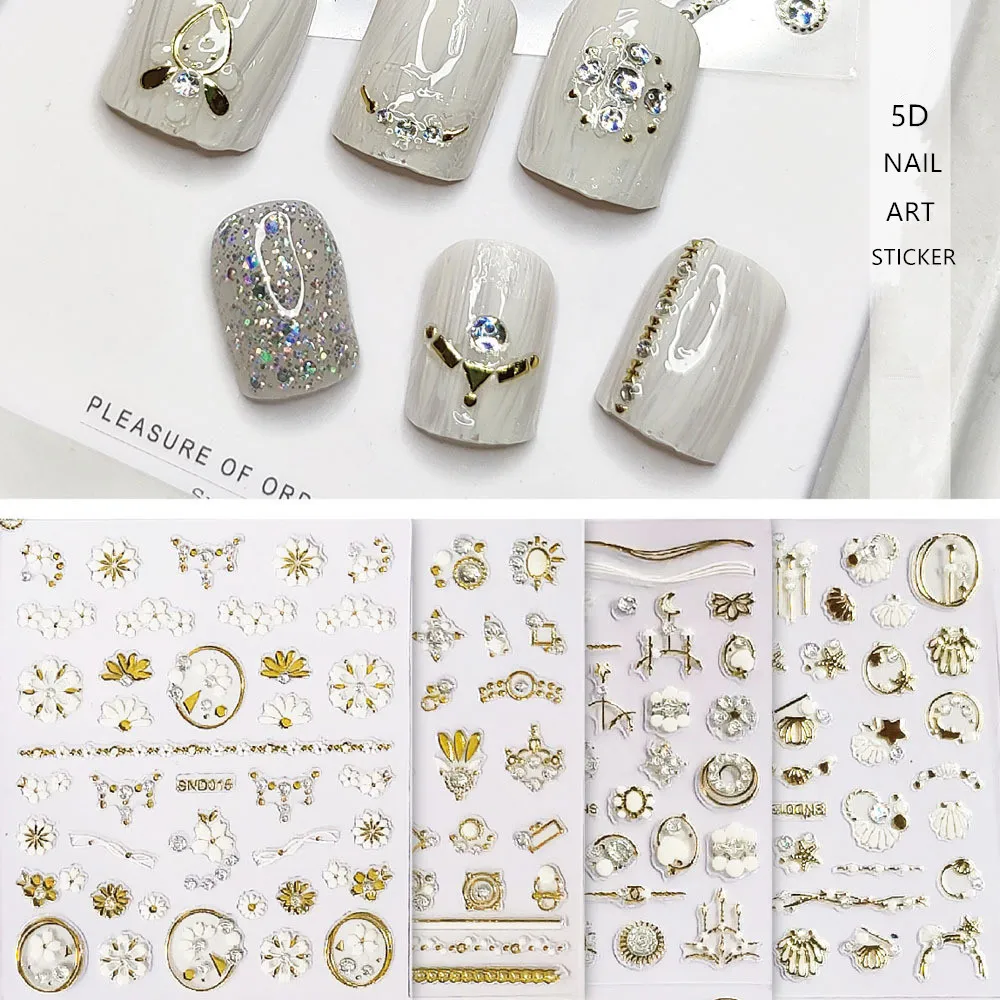 5D Embossed Three-dimensional Nail Art Stickers Crystal Diamond Nail Decals Waterproof Self-adhesive Nail Manicure for Women
5D Embossed Three-dimensional Nail Art Stickers Crystal Diamond Nail Decals Waterproof Self-adhesive Nail Manicure for Women
