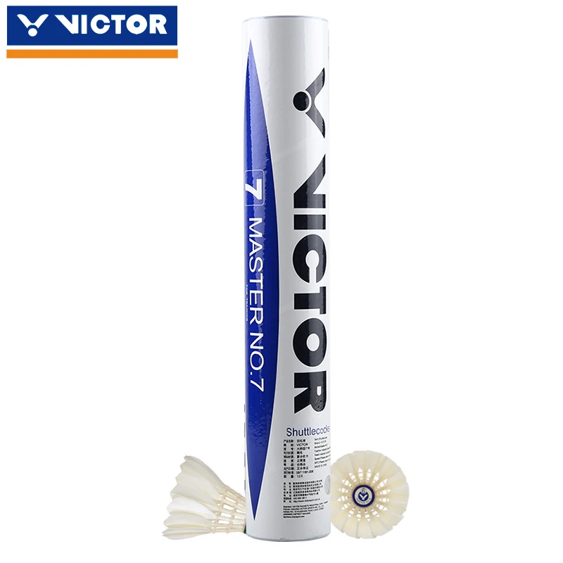 100% Оригинальные Воланы Victor Master № 7 для бадминтона шаттл с гусиными перьями