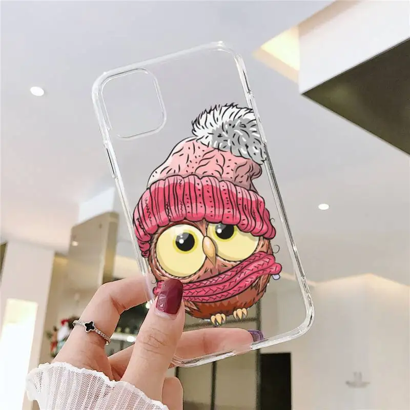 Cute Lovely animal Owl Phone Case Transparent for iPhone 6 7 8 11 12 s mini pro X XS XR MAX Plus SE cover funda
Cute Lovely animal Owl Phone Case Transparent for iPhone 6 7 8 11 12 s mini pro X XS XR MAX Plus SE cover funda