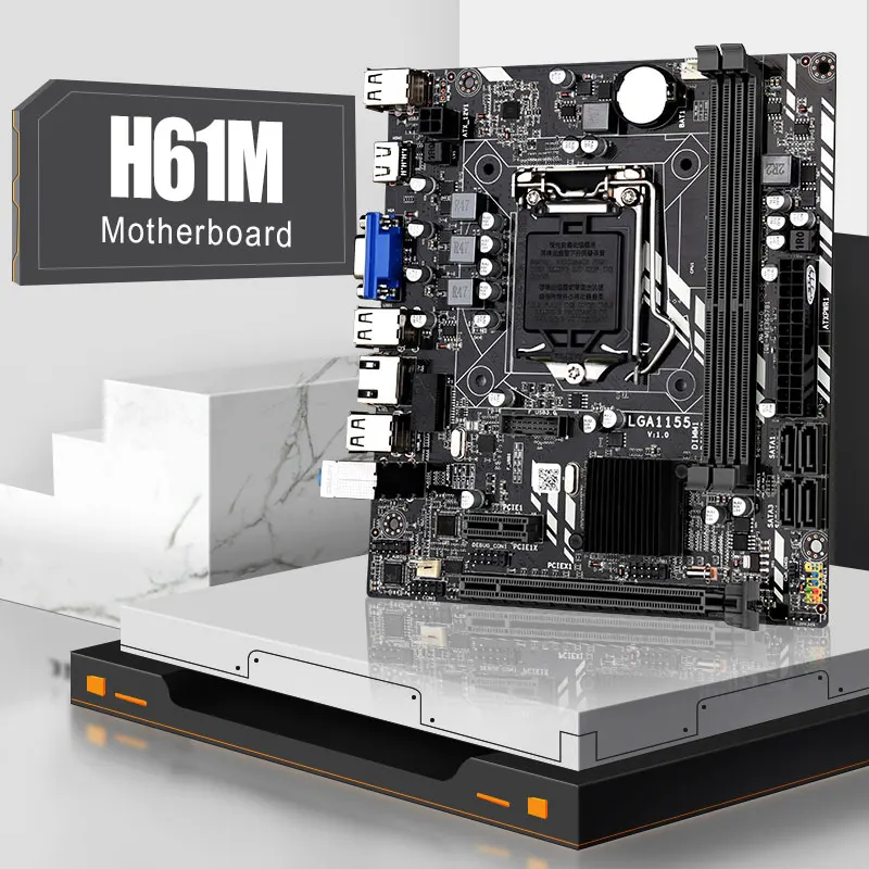 H61 материнская плата LGA 1155 DDR3 памяти 16GB M ATX Настольный Mainbord для LGA1155 гнездо Intel Core i3