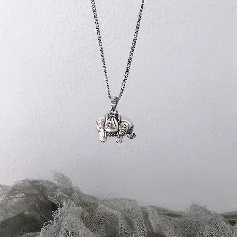 Лидер продаж индивидуальное ожерелье с кулоном в виде слона из тайского серебра