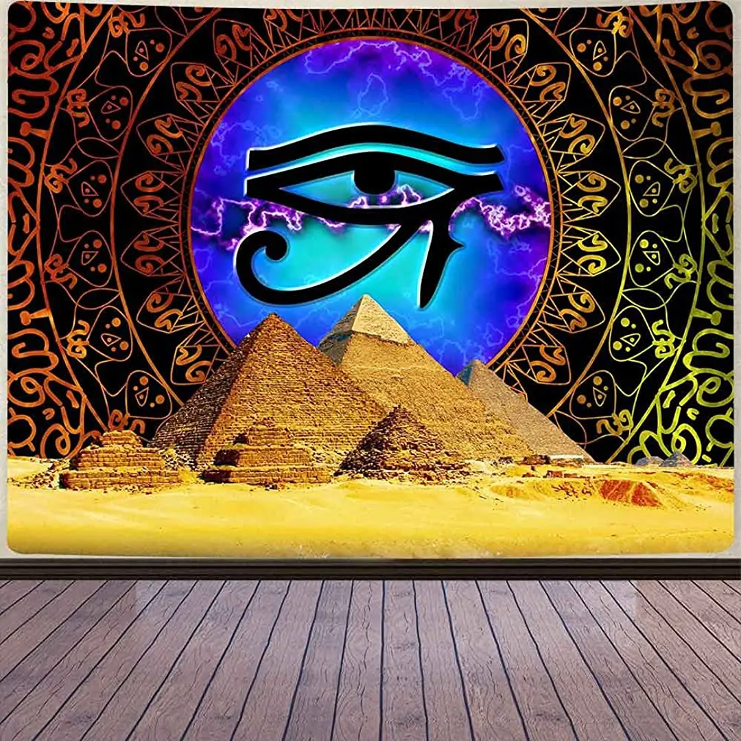 Aidatain Pyramid Tapestry Egyptian Eye of Horus Wall Hanging Bohemian Gold Mandala Ancient Mythology Flannel Large Size
Aidatain Pyramid Tapestry Egyptian Eye of Horus Wall Hanging Bohemian Gold Mandala Ancient Mythology Flannel Large Size