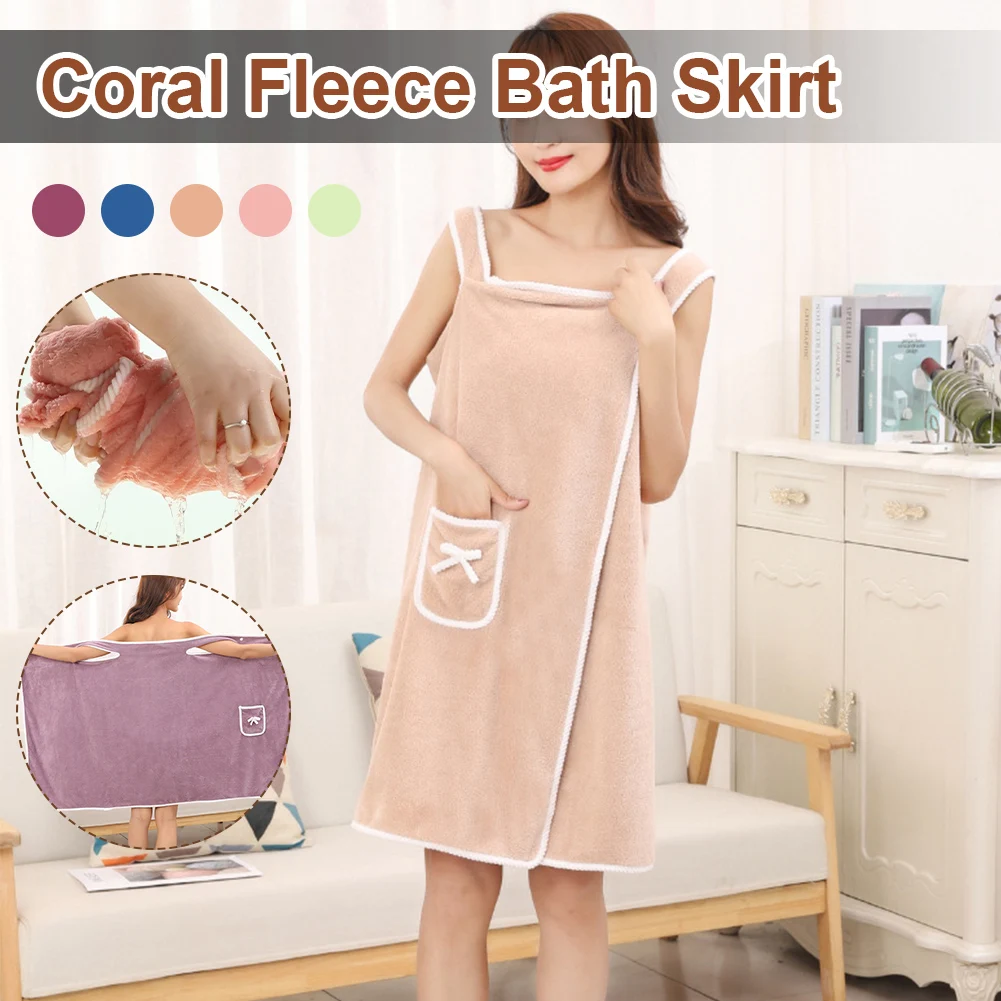 Bath Towel Wrap for Women Wearable Coral Fleece Bathrobes Nightgown with Pocket Snap-Fastener for Spa Gym Beach Pool Sling
Bath Towel Wrap for Women Wearable Coral Fleece Bathrobes Nightgown with Pocket Snap-Fastener for Spa Gym Beach Pool Sling