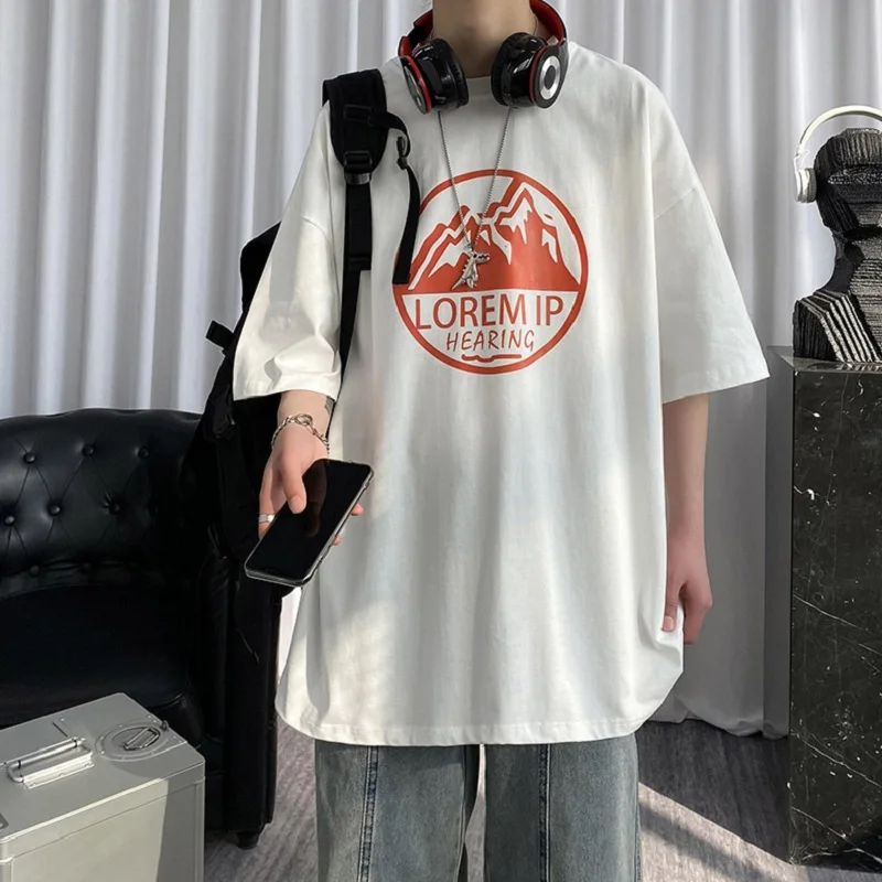 Large Size Summer Fashion Mens Loose Short-sleeved Korean Style Trendy Clothing Sports T-shirt Neck Cotton
Large Size Summer Fashion Mens Loose Short-sleeved Korean Style Trendy Clothing Sports T-shirt Neck Cotton