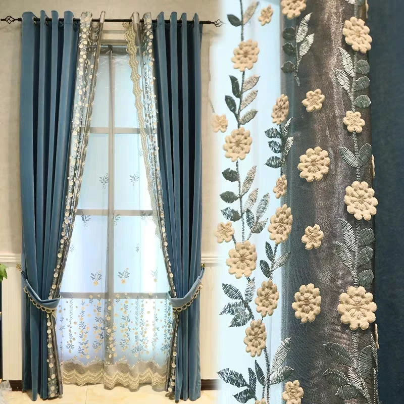 Nordic Style Blue Light Luxury Simple Flannel Embossed High-end Atmospheric New Curtain Curtains for Living Dining Room Bedroom
Nordic Style Blue Light Luxury Simple Flannel Embossed High-end Atmospheric New Curtain Curtains for Living Dining Room Bedroom