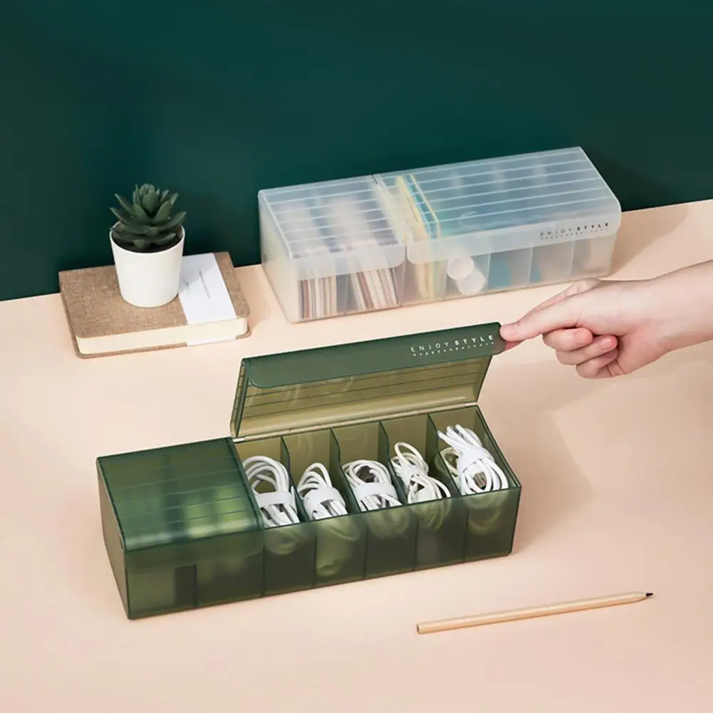 Anti-deformed Large Capacity 7 Grids Table Securing Cable Storage Case Cable Management Box Cable Storage Case
Anti-deformed Large Capacity 7 Grids Table Securing Cable Storage Case Cable Management Box Cable Storage Case