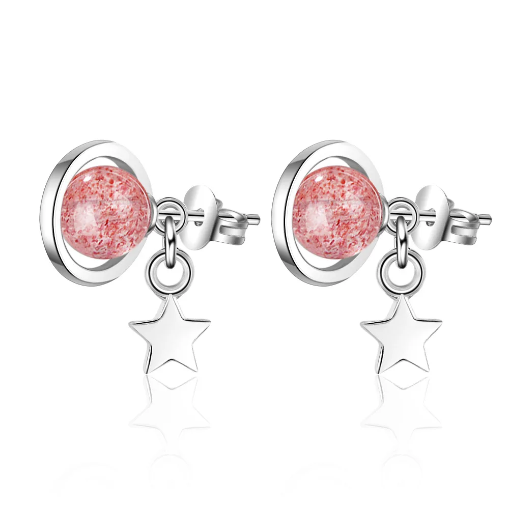 Hot earrings pink crystal Star Earrings for women Female Korea silver jewelry girl brincos bijoux
Hot earrings pink crystal Star Earrings for women Female Korea silver jewelry girl brincos bijoux