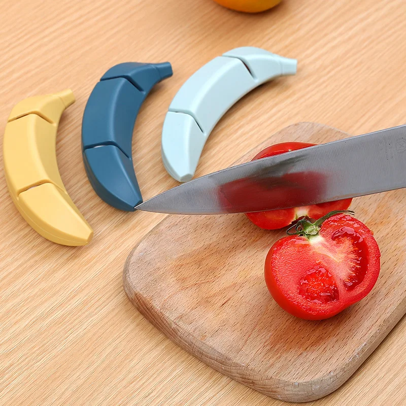 100Pcs/Lot Stainless Steel Sharpening Stone Knife Sharpener Banana Shape Decorate Non-slip Kitchen Knife Accessory The Kitchen
100Pcs/Lot Stainless Steel Sharpening Stone Knife Sharpener Banana Shape Decorate Non-slip Kitchen Knife Accessory The Kitchen
