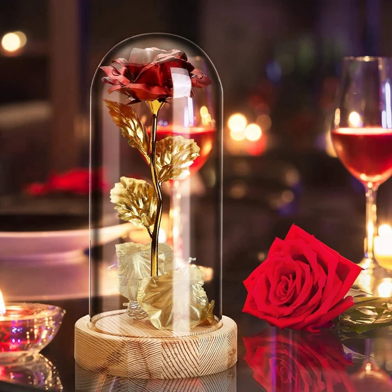 Rose Valentine's Day Gift Kit,Rose with Wooden Base&LED Light,for Home Decor,Gift for Birthday/Mother's Day Anniversary
Rose Valentine's Day Gift Kit,Rose with Wooden Base&LED Light,for Home Decor,Gift for Birthday/Mother's Day Anniversary