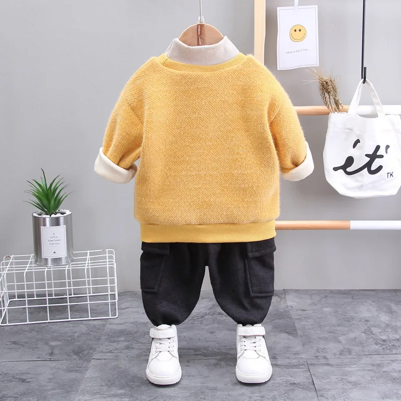 Fashion Autumn And Winter Children's Cotton Padded Clothes Suit Boys And Girls T-shirt Pants 2 Pcs Sets Plus Velvet Sportswear
Fashion Autumn And Winter Children's Cotton Padded Clothes Suit Boys And Girls T-shirt Pants 2 Pcs Sets Plus Velvet Sportswear