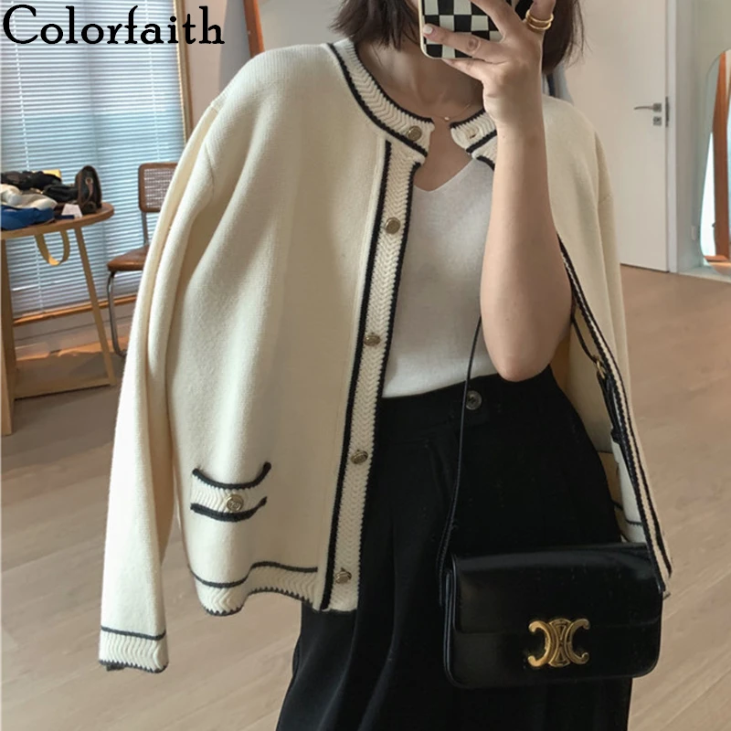 Colorfaith/Новинка 2021 года; Женские свитера; Сезон осень-зима; Модные элегантные кардиганы больших размеров с пуговицами; Вязаные винтажные Топы;...
Colorfaith/Новинка 2021 года; Женские свитера; Сезон осень-зима; Модные элегантные кардиганы больших размеров с пуговицами; Вязаные винтажные Топы;...
