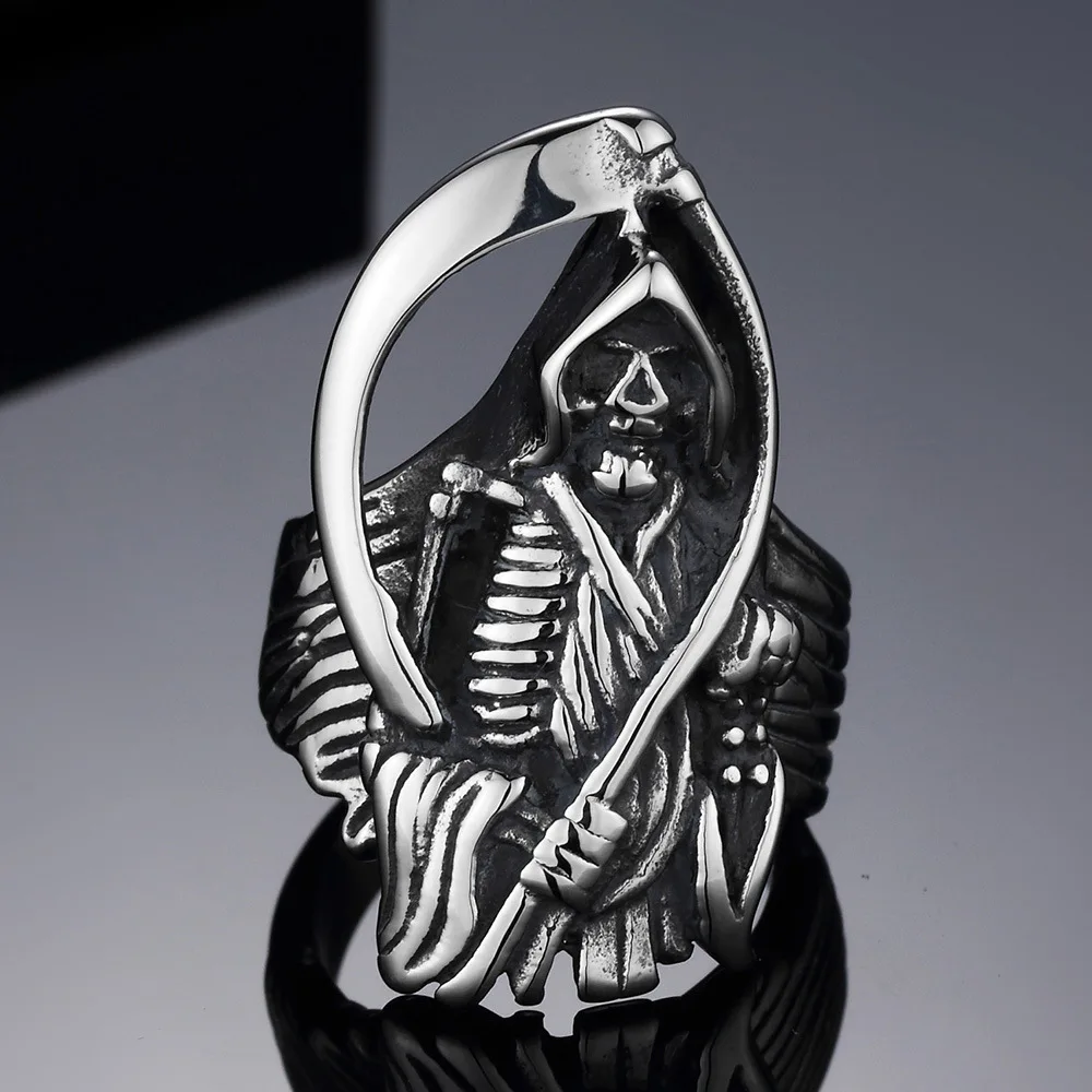 Grim Reaper Skull кольцо из нержавеющей стали 316L для мужчин оптовая продажа размер