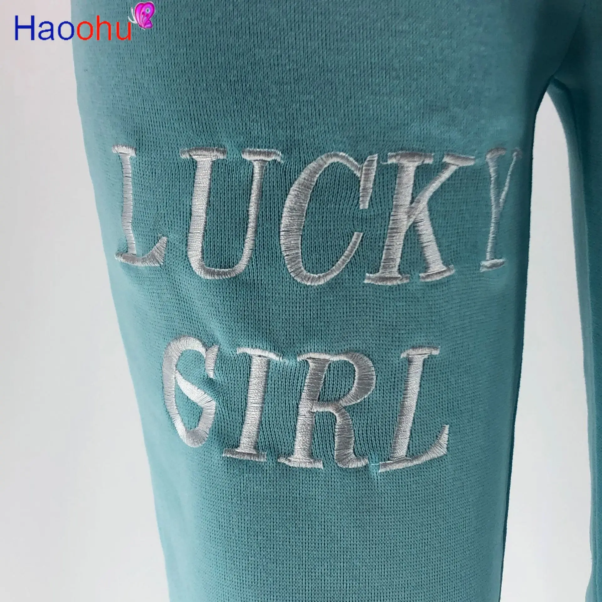 HAOOHU Letter Embroidery Tracksuit 2pcs Women Set Hooded Top Sweatshirt+Jogger Pants Two Pieces Sets Women Clothing Suits Female
HAOOHU Letter Embroidery Tracksuit 2pcs Women Set Hooded Top Sweatshirt+Jogger Pants Two Pieces Sets Women Clothing Suits Female