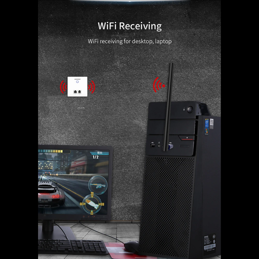 Poweful Dual Band 2.4& 5.8Ghz 6dBi Antenna High Speed 650Mbps Wifi Bluetooth 4.2 Wireless Adapter Access Point CF-759BF 
Poweful Dual Band 2.4& 5.8Ghz 6dBi Antenna High Speed 650Mbps Wifi Bluetooth 4.2 Wireless Adapter Access Point CF-759BF