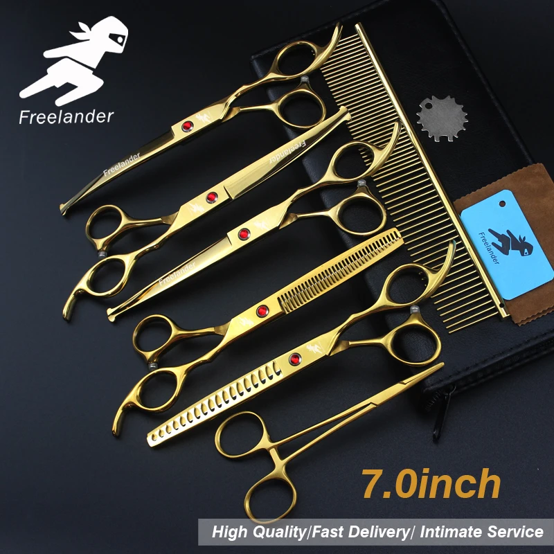 7.0 inch pet hairdressing scissors set pink set high class pet dog scissors hair care & styling
7.0 inch pet hairdressing scissors set pink set high class pet dog scissors hair care & styling