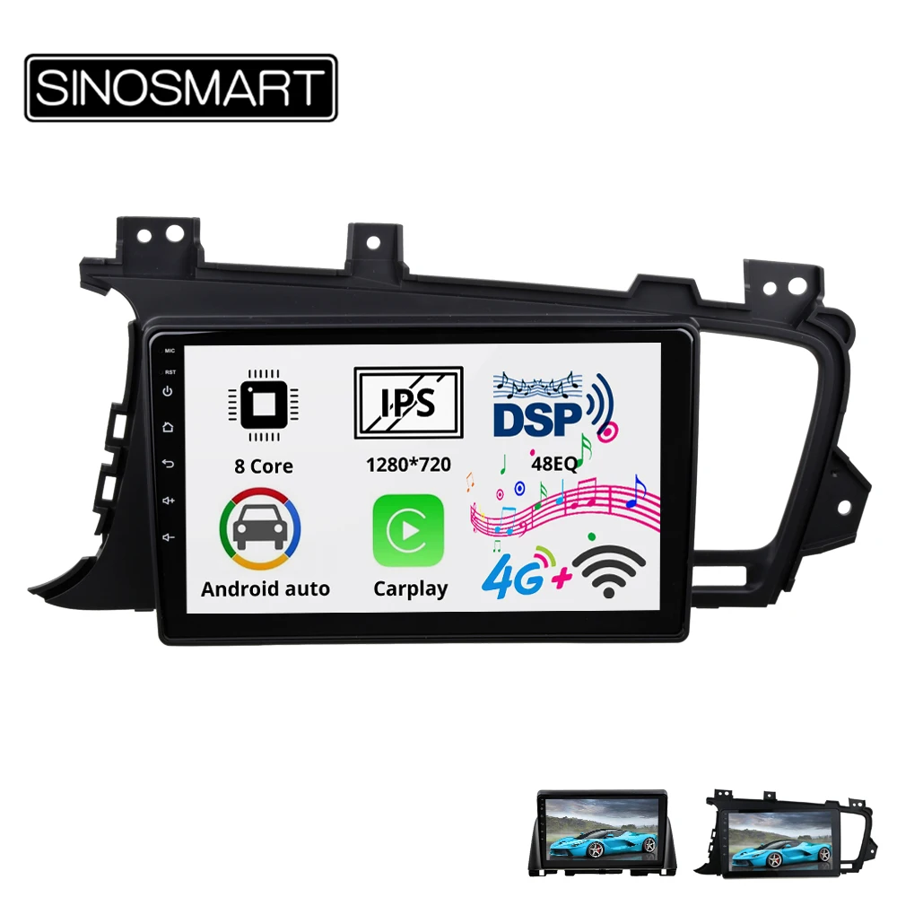Sinosmart 8 сердечника DSP 48EQ 2Din IPS/QLED 2.5D экран автомобильный gps радио навигации плеер