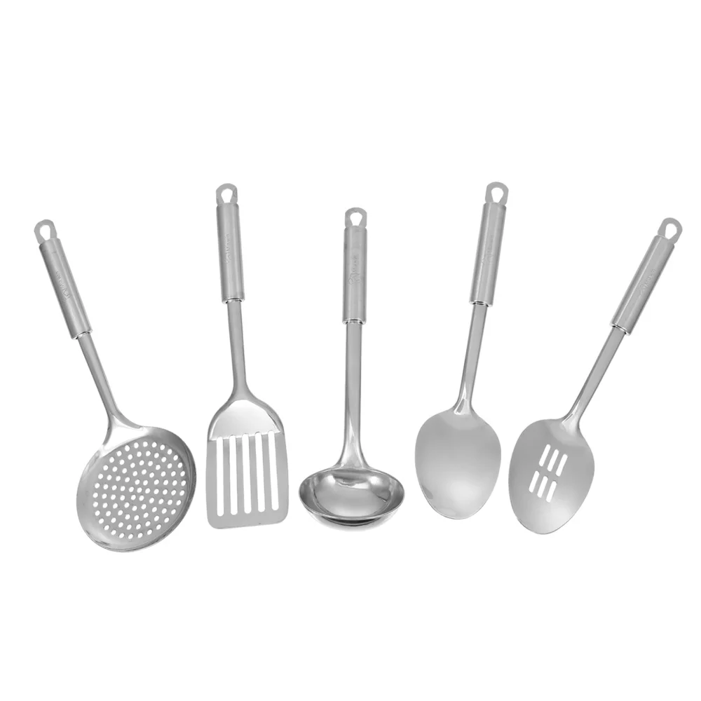 1 Set 5 Pcs Stainless Steel Kitchen Wares Heat-resistant Tablewares (Silver)
1 Set 5 Pcs Stainless Steel Kitchen Wares Heat-resistant Tablewares (Silver)