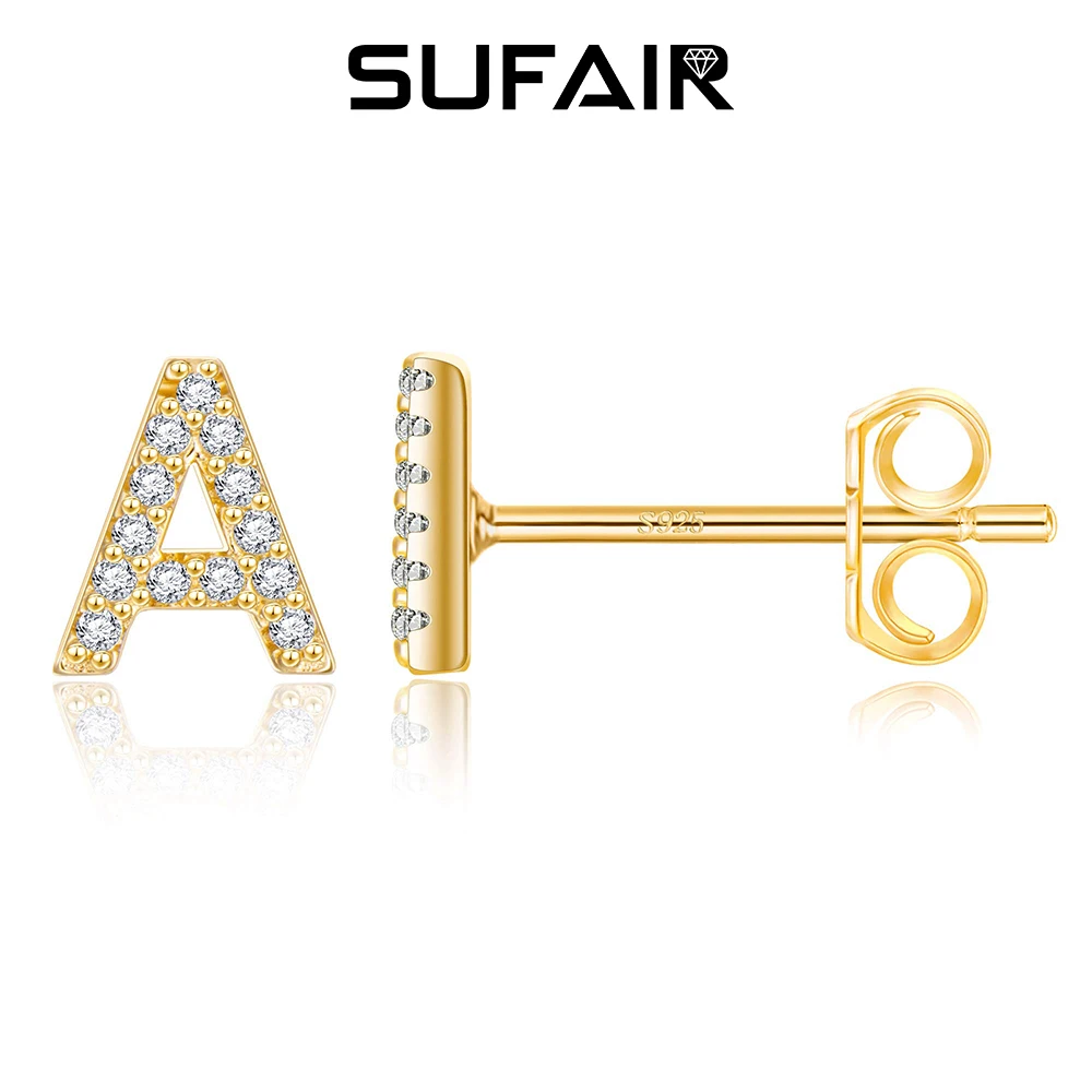 Sufair 925 Sterling Silver CZ Initial Stud Earrings for Women 14k Gold Filled Hypoallergenic Letter Piercing Earrings Jewelry
Sufair 925 Sterling Silver CZ Initial Stud Earrings for Women 14k Gold Filled Hypoallergenic Letter Piercing Earrings Jewelry