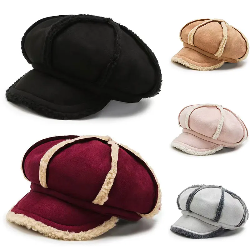 Women Lambswool Beret hat Winter Warm Painter cap Retro British Style Octagonal Navy Hat Outdoor Newsboy cap
Women Lambswool Beret hat Winter Warm Painter cap Retro British Style Octagonal Navy Hat Outdoor Newsboy cap
