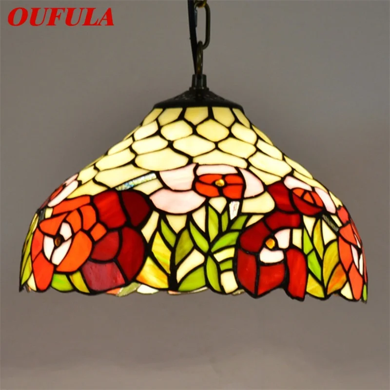 OUFULA Tiffany Pendant Light Contemporary LED Colorful Lamp Fixtures Decorative For Home Dining Room
OUFULA Tiffany Pendant Light Contemporary LED Colorful Lamp Fixtures Decorative For Home Dining Room