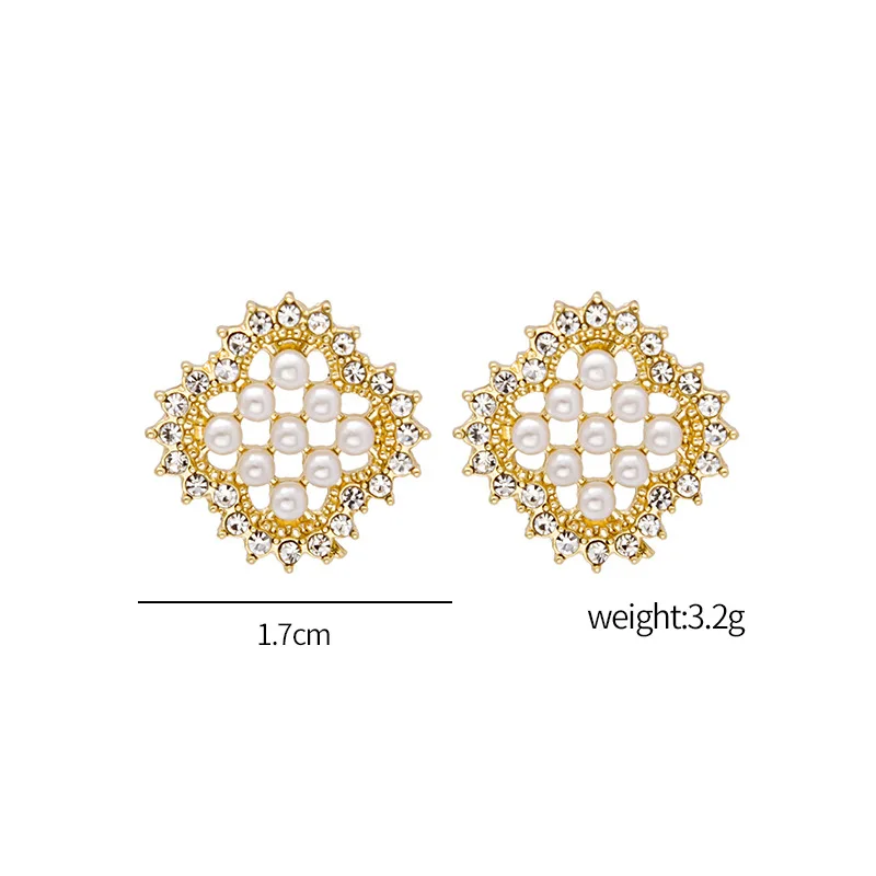 Hot Sale Pearl Earrings Ladies Square Korean Temperament Diamond New Fashion Earrings for Women Party Accessories pendientes
Hot Sale Pearl Earrings Ladies Square Korean Temperament Diamond New Fashion Earrings for Women Party Accessories pendientes
