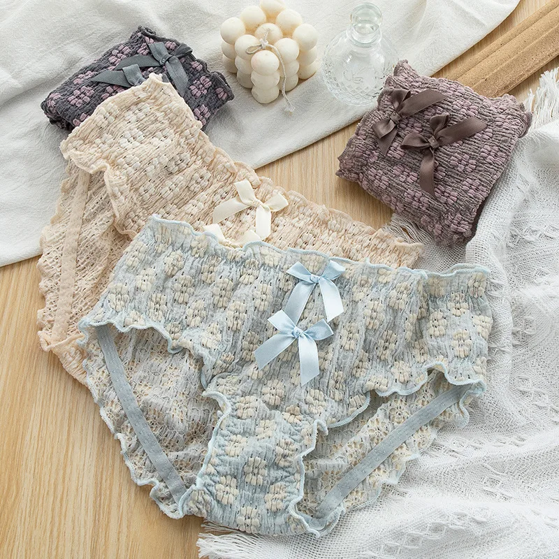New Product Cotton Underwear Ladies Mid-Waist Breathable Soft and Comfortable Pure Cotton Crotch Sweet Puff Briefs for Girls
New Product Cotton Underwear Ladies Mid-Waist Breathable Soft and Comfortable Pure Cotton Crotch Sweet Puff Briefs for Girls