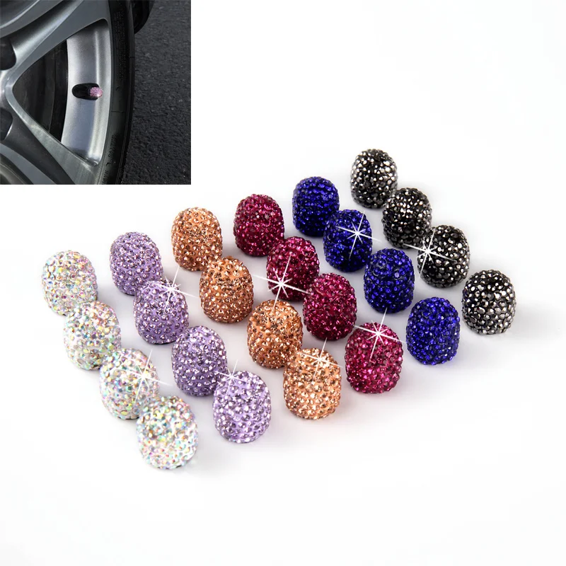 4 Pcs Car Wheel Valve Caps Tyre Rim Stem Covers Airdust Waterproof for Automobiles Motorcycles Trucks Bikes Diamond-Studded
4 Pcs Car Wheel Valve Caps Tyre Rim Stem Covers Airdust Waterproof for Automobiles Motorcycles Trucks Bikes Diamond-Studded