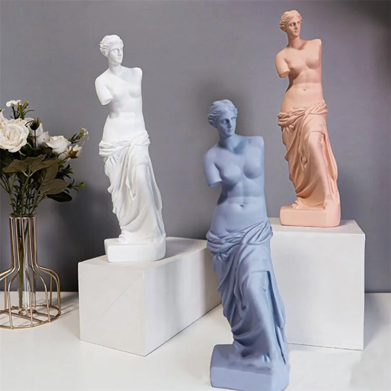 

29cm European Style Home Decoration Resin Statue Modern Sculpture Art Greece Figurine Crafts Sketch Model Creativity f