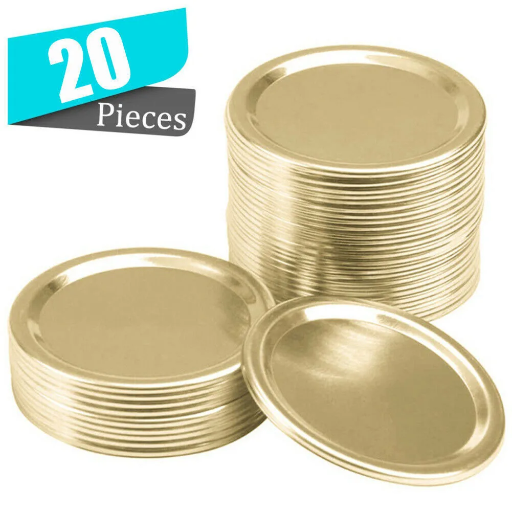 20Pcs 70mm Silver Gold Replacement Seal Lids Fit For Cocina Ki-lner Ma-son Ball Jars For Canning Tool UK
20Pcs 70mm Silver Gold Replacement Seal Lids Fit For Cocina Ki-lner Ma-son Ball Jars For Canning Tool UK