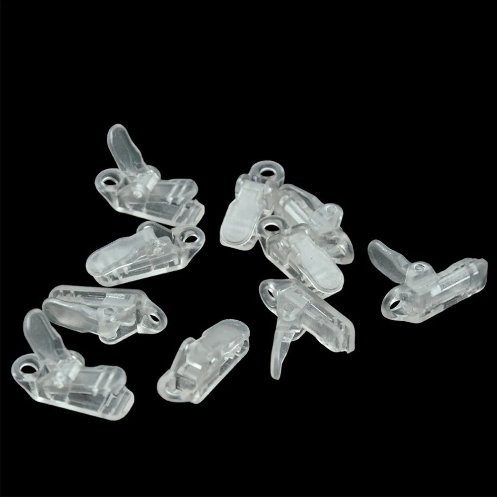 

TARPAULINE AWNING CLIPS Awning Clamp Outdoor 10pcs 3.3cm Length 5mm Drilling Diameter ABS Tarp Clips Transparent