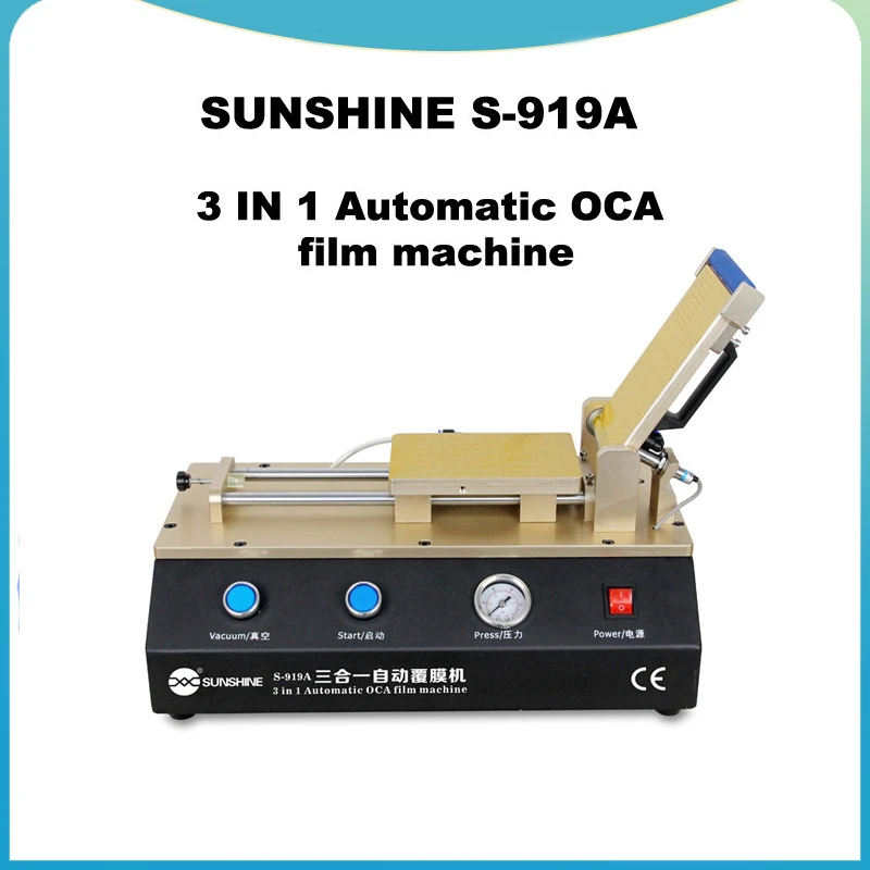 Новый высококачественный Встроенный вакуумный насос 3 в 1 SUNSHINE S919A, автоматический ламинатор пленки с ЖК-дисплеем для Iphone
Новый высококачественный Встроенный вакуумный насос 3 в 1 SUNSHINE S919A, автоматический ламинатор пленки с ЖК-дисплеем для Iphone
