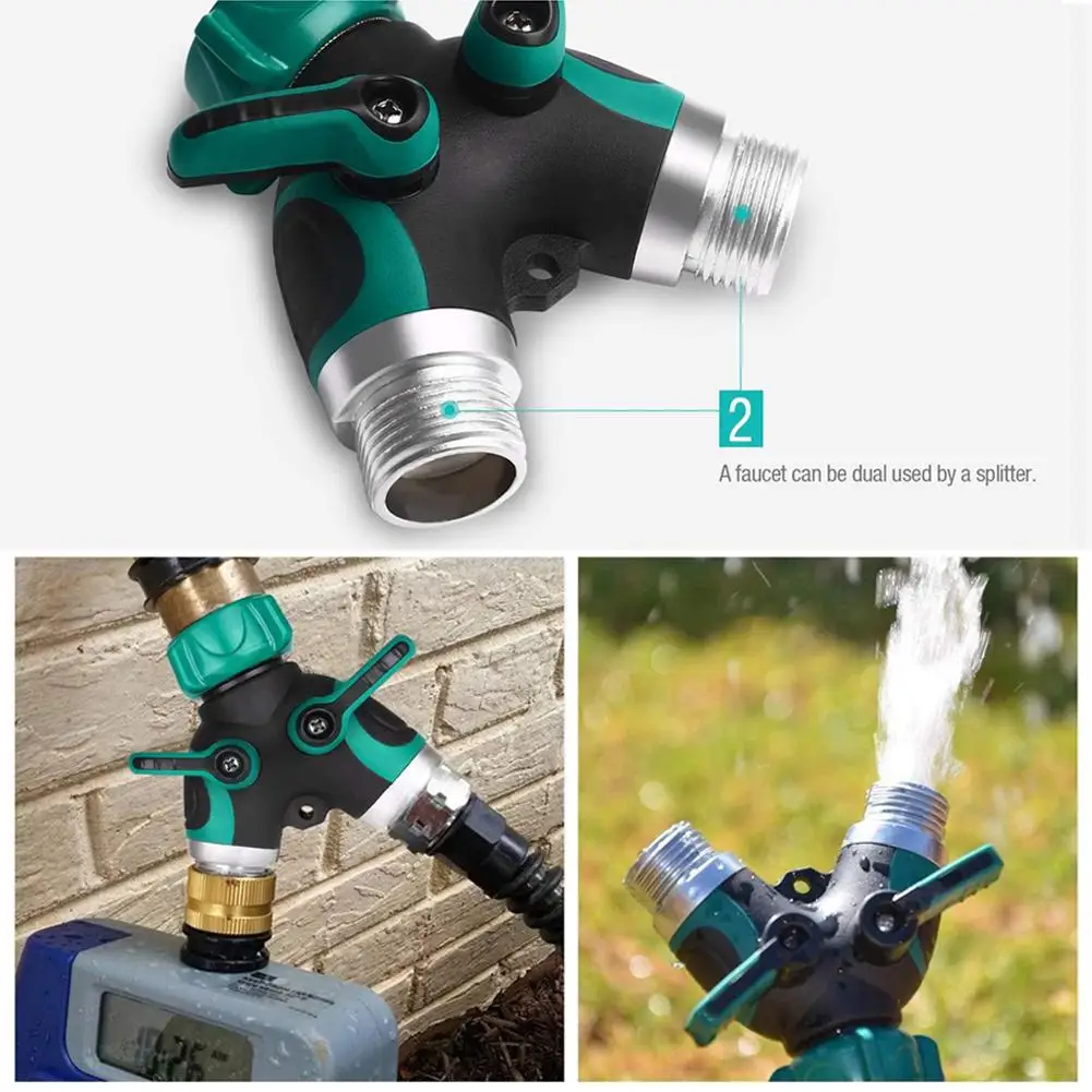 Metal Water Splitter 2 Way Garden Y Hose Connector Water Faucet Splitter for Outdoor Garden
Metal Water Splitter 2 Way Garden Y Hose Connector Water Faucet Splitter for Outdoor Garden