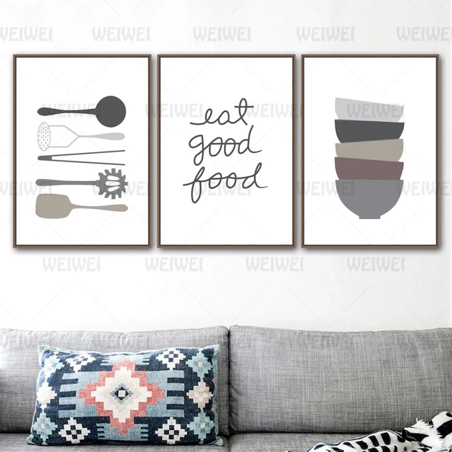 Eat Good Food Posters and Prints Kitchenware Art Painting for Dining Room Modular Wall Pictures Scandinavian Kitchen Decor
Eat Good Food Posters and Prints Kitchenware Art Painting for Dining Room Modular Wall Pictures Scandinavian Kitchen Decor