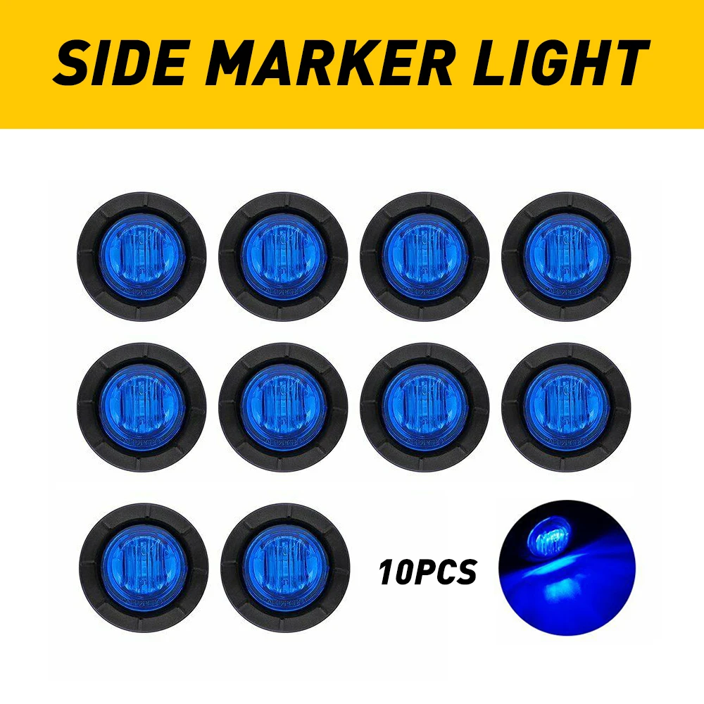 10pcs Inch Round LED Front Rear Side Marker Indicators Light Waterproof Bullet Clearance Marker Light 12V for Car Truck
10pcs Inch Round LED Front Rear Side Marker Indicators Light Waterproof Bullet Clearance Marker Light 12V for Car Truck