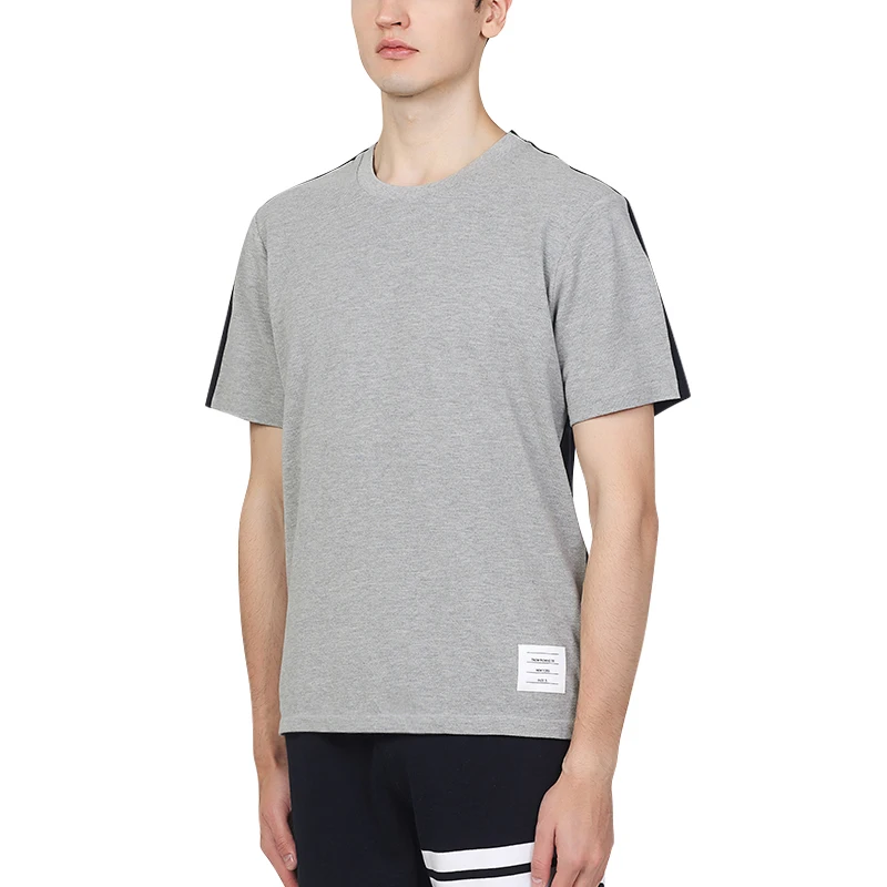 TB THOM 2021 Fashion Brand T- Shirts Men Casual Slim O-Neck Cotton T shirt Summer Short Sleeve Patchwork Mens Clothing tops tees
TB THOM 2021 Fashion Brand T- Shirts Men Casual Slim O-Neck Cotton T shirt Summer Short Sleeve Patchwork Mens Clothing tops tees