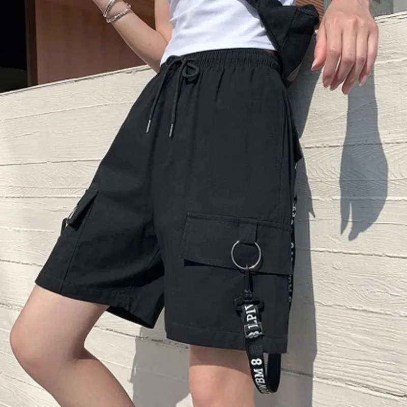 Fashion Women Summer Streetwear Shorts 2021 Female Casual High Waist Drawstring Cargo Short Pant Ladies Plus Size Loose Shorts
Fashion Women Summer Streetwear Shorts 2021 Female Casual High Waist Drawstring Cargo Short Pant Ladies Plus Size Loose Shorts