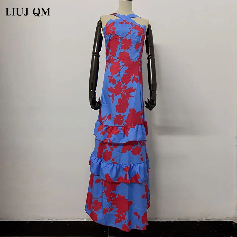 2021 Best Quality Famous Brand Dress Bohemian Print Halter Cascading Ruffles High Split Summer Beach Maxi Dress Sleeveless
2021 Best Quality Famous Brand Dress Bohemian Print Halter Cascading Ruffles High Split Summer Beach Maxi Dress Sleeveless