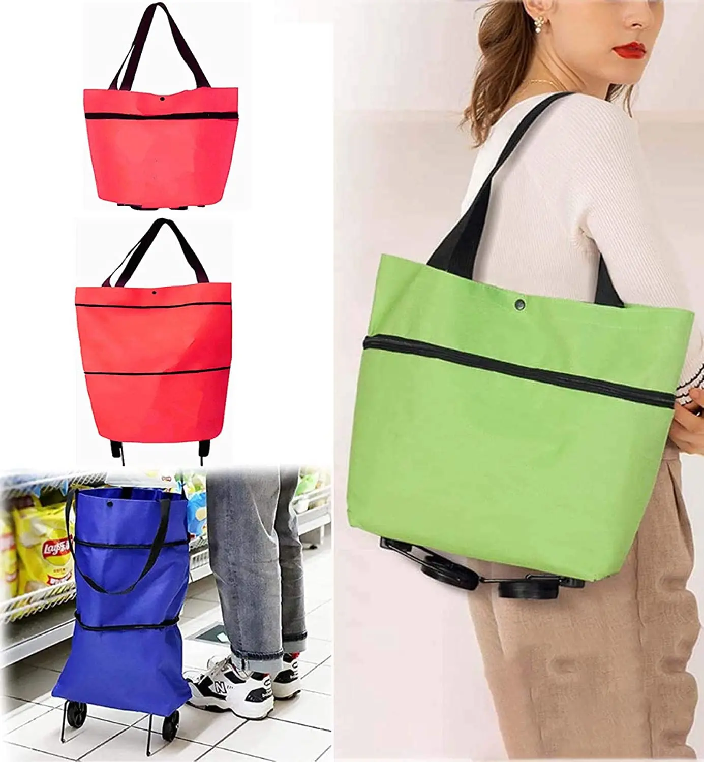 2 in 1 Foldable Shopping Cart Multifunction Oxford Telescopic Storage Bag Portable Foldable Shopping Cart Trolley Tote Bag
2 in 1 Foldable Shopping Cart Multifunction Oxford Telescopic Storage Bag Portable Foldable Shopping Cart Trolley Tote Bag