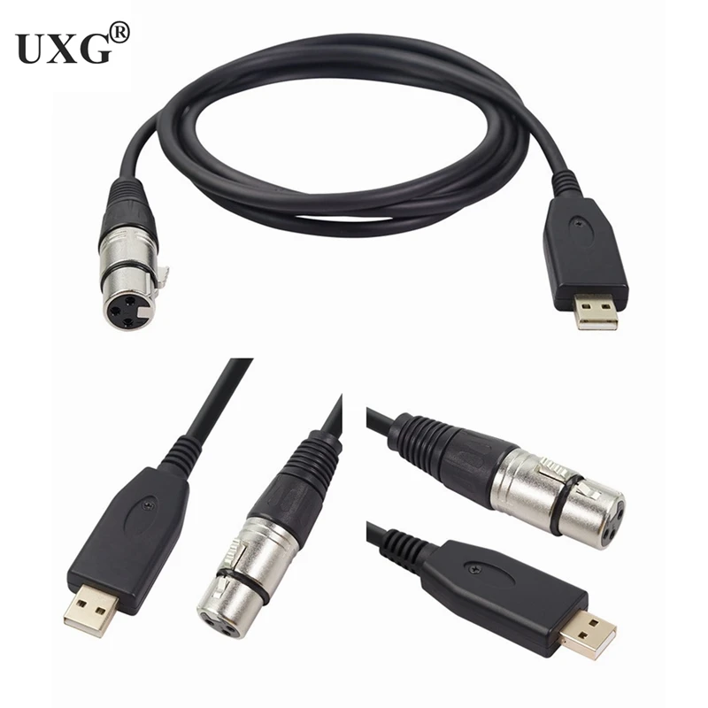 Новое поступление 1 шт. черный 2 м 3 9 футов USB штекер XLR гнездовой кабель адаптер